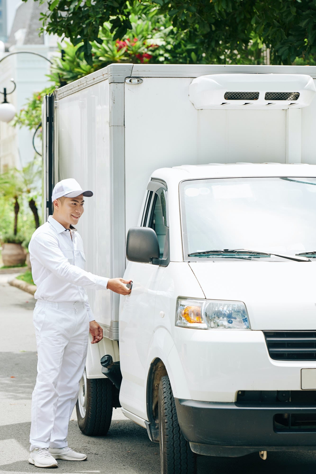 Man Opening Van Door